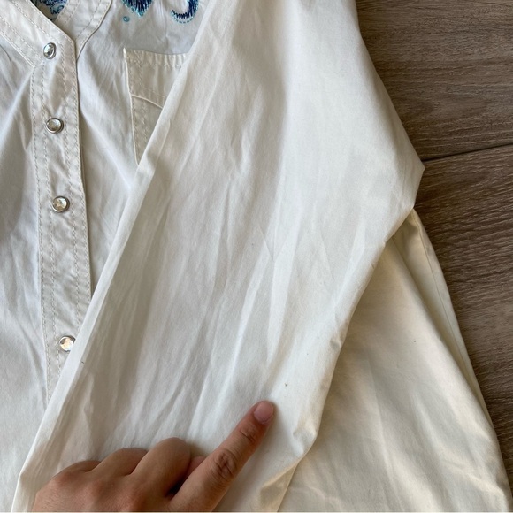 Wrangler Rock 47 Long Live Cowgirl Embroidery Embellished  Western Shirt - Picture 16 of 16